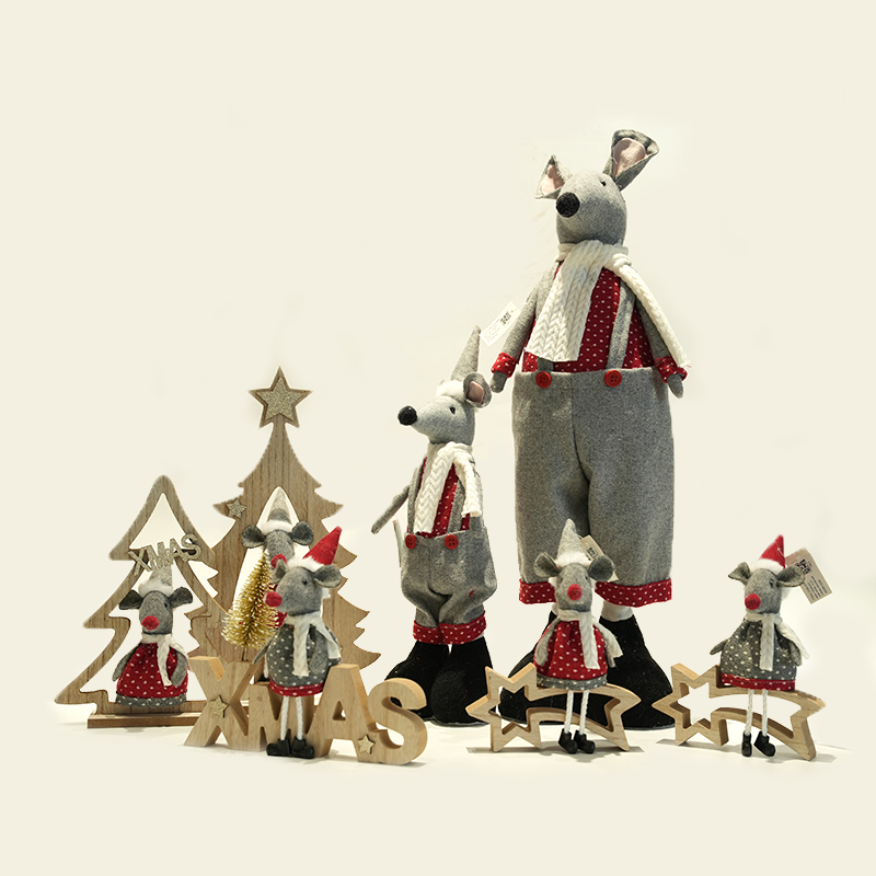 Nordic Christmas Mouse Doll Decorations