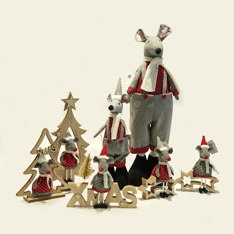 Nordic Christmas Mouse Doll Decorations