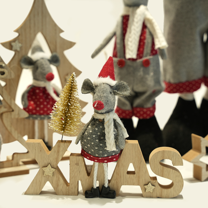 Nordic Christmas Mouse Doll Decorations