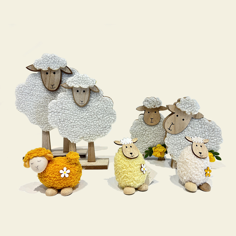 Cute Wool Felt Lamb Ornaments For Home Easter Decoration