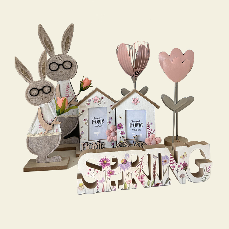 Easter Bunny Spring Letter Cute Home Easter Decorative Ornament